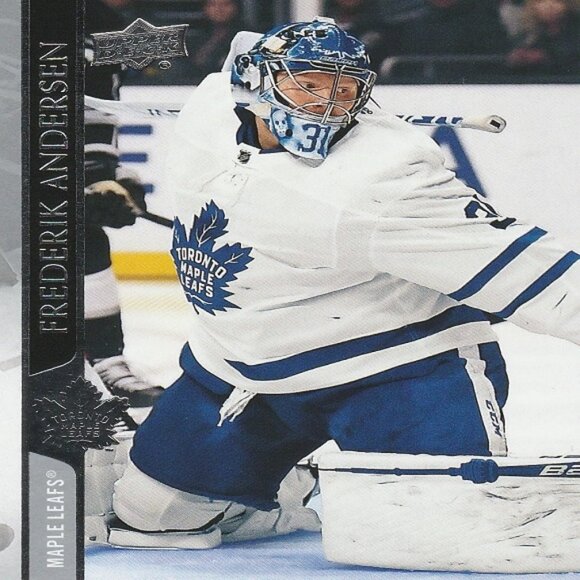 Frederik Andersen - 2020/2021 Upper Deck Series 2 Hockey Card - Card Number 416 - Picture 1 of 2